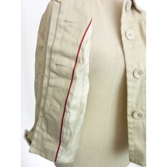 Banana Republic Beige Canvas Swing Jacket S Crop Trench - Picture 6 of 8